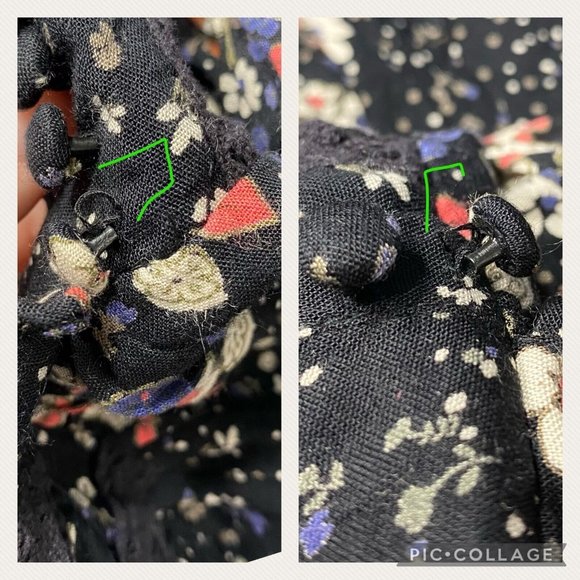 Rip Curl XS Floral Patterned Partial Button Front Popover Blouse - Picture 11 of 12